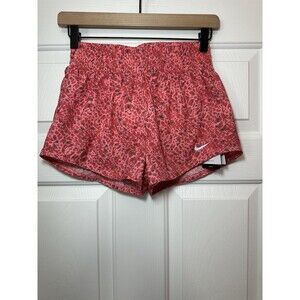 Size XS Nike Women's Dri-FIT Mid-Rise 3" Brief-Lined Shorts Coral HF4500-611 NEW